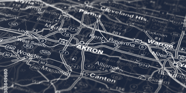 Map of akron